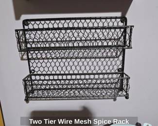 Two Tier Wire Mesh Spice Rack