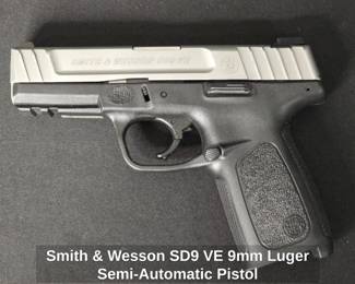 Smith  Wesson SD9 VE 9mm Luger SemiAutomatic Pistol