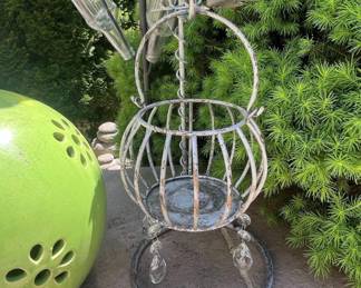 Ornate Metal Birdcage Planter