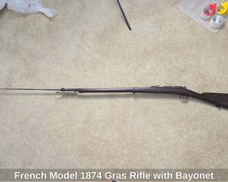 French Model 1874 Gras Rifle with Bayonet