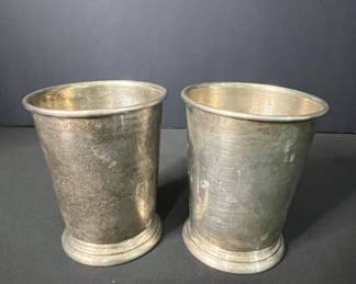Pair of SilverPlated Mint Julep Cups