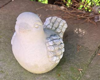 Cast Stone Cement Bird Garden Statue