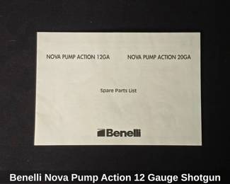 Benelli Nova Pump Action 12 Gauge Shotgun