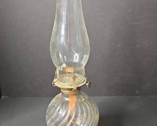 Vintage Kaadan Ltd Swirl Glass Oil Lamp