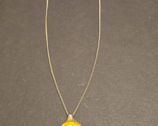 US Army Great Seal Button Pendant Necklace