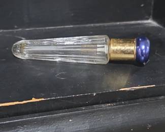 Vintage Evening in Paris Perfume Bottle with Gilt Metal and Blue Enamel Cap