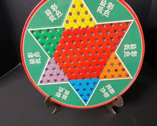 Vintage Ohio Art Chinese Checkers and Checkers or Chess Tin Game Board
