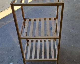 Wooden Tiered Shelf Unit