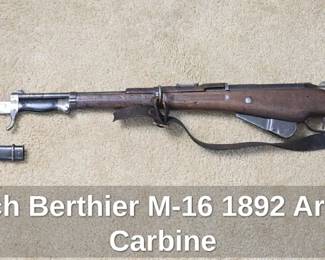 French Berthier M-16 1892 Artillery Carbine