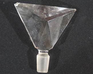 Faceted Crystal Decanter Stopper