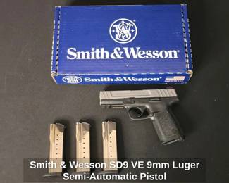 Smith  Wesson SD9 VE 9mm Luger SemiAutomatic Pistol
