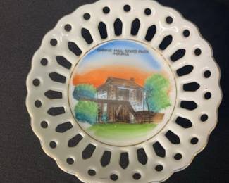 Spring Mill State Park Indiana Decorative Plate with Pierced Rim