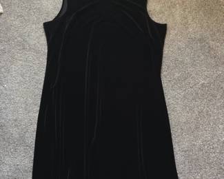 Susan Graver Style Black Velvet Sleeveless Dress