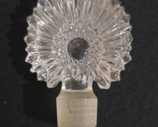 Victorian Sunburst Cut Glass Perfume Bottle Stopper