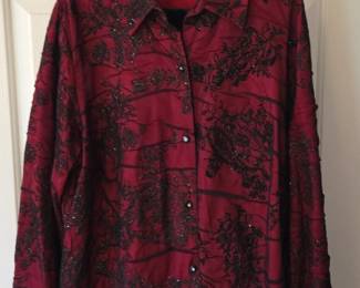 Coldwater Creek Womens Embellished Blouse
