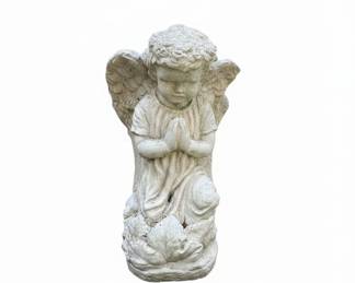 Concrete Praying Cherub Angel Garden Statue