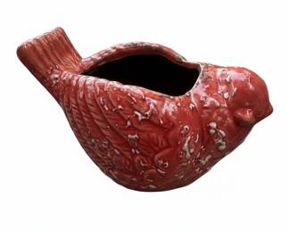 Vintage 1985 Teleflora Red Cardinal Bird Planter