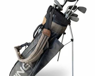 Ping Hoofer Golf Bag with Assorted Golf Clubs