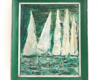 Impressionist Sailboat Painting