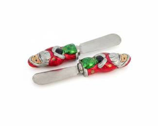 Boston Warehouse Santa Claus Christmas Spreader Knives Set