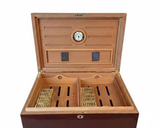 Burl Wood "Treasure Dome" Humidor with Hygrometer