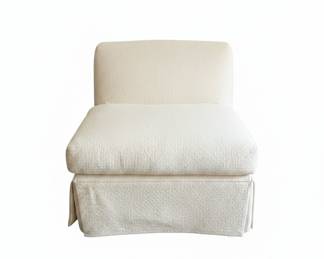 Cream Upholstered Slipper Chair (Set of 2)