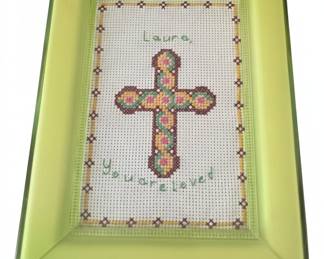 Personalized Cross Stitch "Laura, You are Loved"