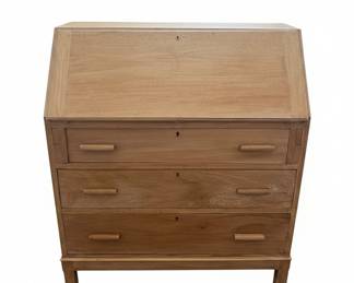 Vintage Limed Oak Secretary Desk
