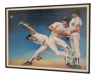 Pinstripes & Brushstrokes: The New York Yankees Group Exhibition Poster