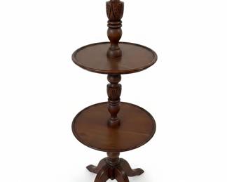 Antique Mahogany Dumbwaiter Table