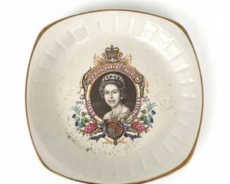 Queen Elizabeth II Silver Jubilee Commemorative Trinket Dish