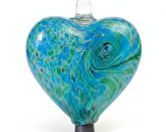 Blown Glass Heart Ornament