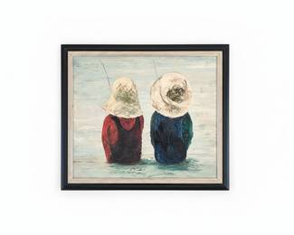 R. Inverso "Two Fishermen" Oil Painting