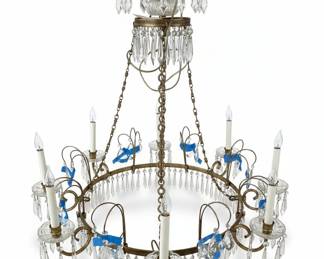 Vintage Crystal Candelabra Chandelier