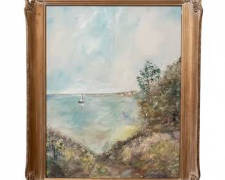 Seascape with Sailboat Painting by Capro