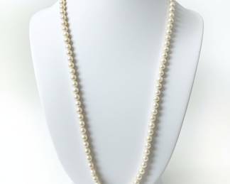 Cultured Pearl Necklace with Sterling Silver Clasp
