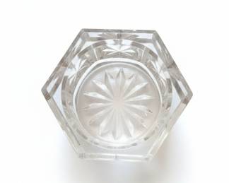 Hexagonal Cut Crystal Ashtray