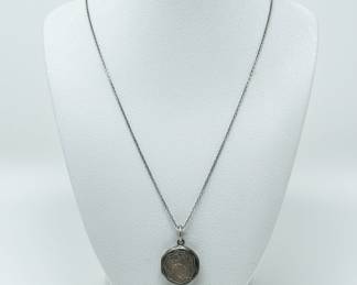 Sterling Silver Octagonal Locket Necklace