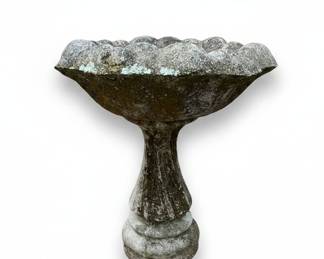 Concrete Bird Bath with Pedestal
