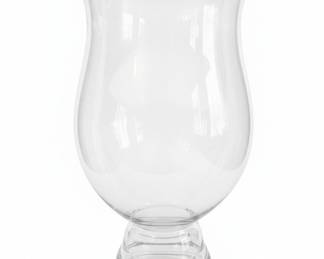 Large Footed Glass Hurricane Vase