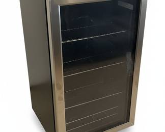 Stainless Steel and Glass Beverage Refrigerator