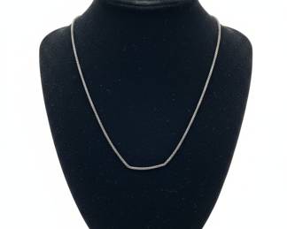 Sterling Silver Black Rhodium Box Chain Necklace