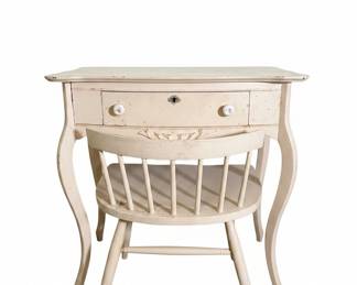 Vintage Vanity Table with Stool