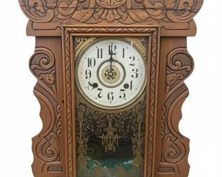 New Haven "Oak" Gingerbread Mantel Clock