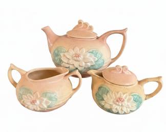 Hull Pottery Water Lily Tea Set