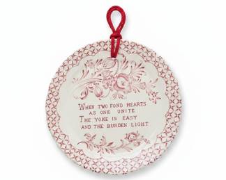 Royal Staffordshire "When Two Fond Hearts" Plate