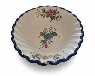 RC & CL Hand Painted Ceramic Basket - Portugal