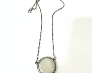 Sterling Silver Mother of Pearl Pendant Necklace