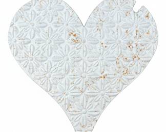 Embossed Tin Heart Wall Decor