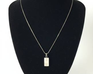 Sterling Silver Mother-of-Pearl Pendant Necklace